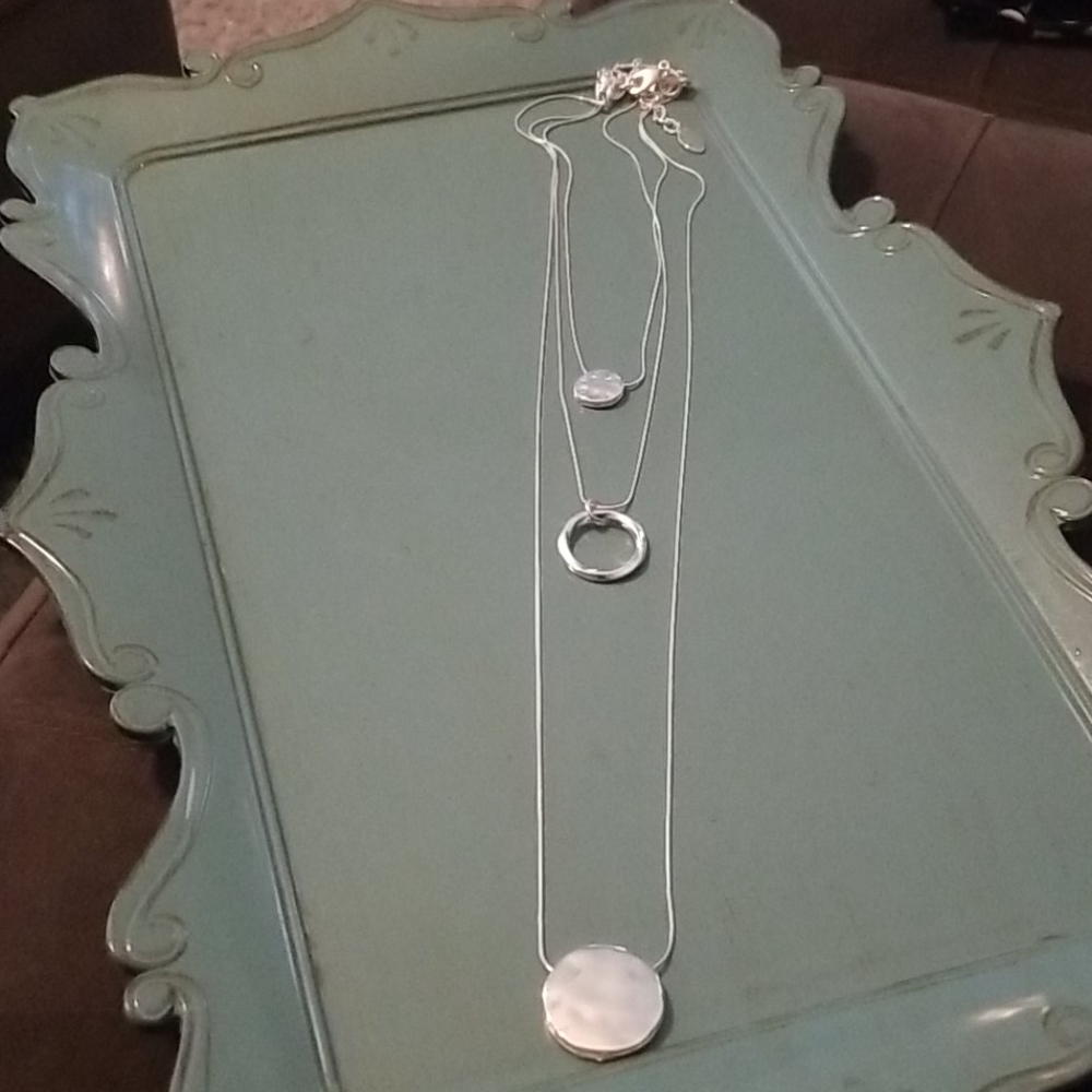 Silver Tri-Strand Necklace